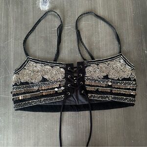 Free people embroidered harness top